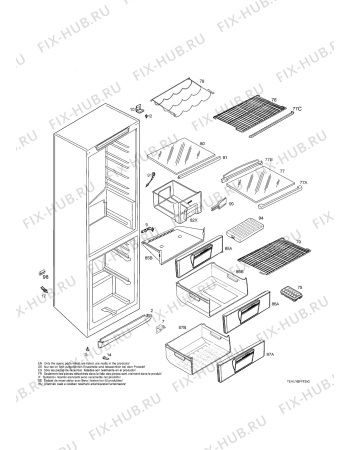 Взрыв-схема холодильника Zanussi Electrolux ZNB3440 - Схема узла Housing 001