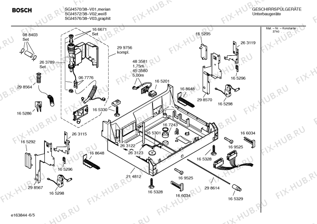 Схема №3 SGI4576 Silence с изображением Вкладыш в панель для посудомоечной машины Bosch 00362328