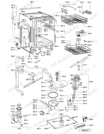 Схема №1 ADG 6330/2 WH с изображением Панель для посудомойки Whirlpool 481245372391