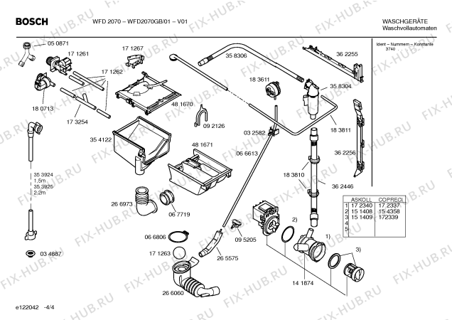 Схема №2 WFD2070GB с изображением Инструкция по эксплуатации для стиральной машины Bosch 00580301