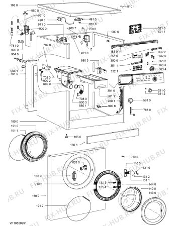 Схема №2 WAK 7571 BK с изображением Обшивка для стиральной машины Whirlpool 480111104245