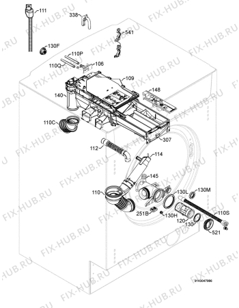 Взрыв-схема стиральной машины Privileg 00396574_21119 - Схема узла Hydraulic System 272