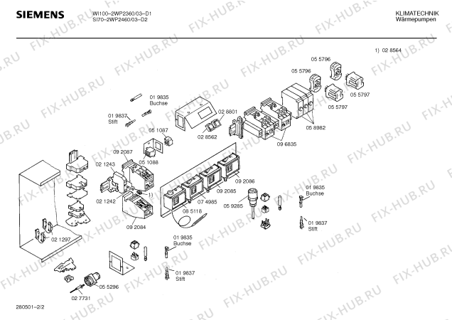 Взрыв-схема стиральной машины Siemens Ag 2WP2360 - Схема узла 02