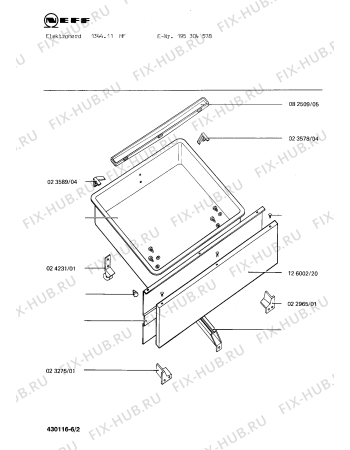 Взрыв-схема плиты (духовки) Neff 195304578 1344.11HF - Схема узла 02