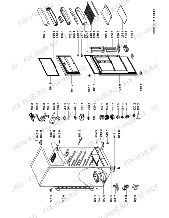 Схема №2 ART 696/M/AL с изображением Рукоятка для холодильника Whirlpool 481253528011