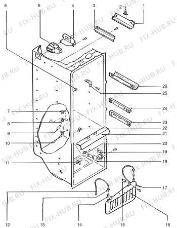 Схема №2 RA7 (F011003) с изображением Холдер для холодильника Indesit C00132671