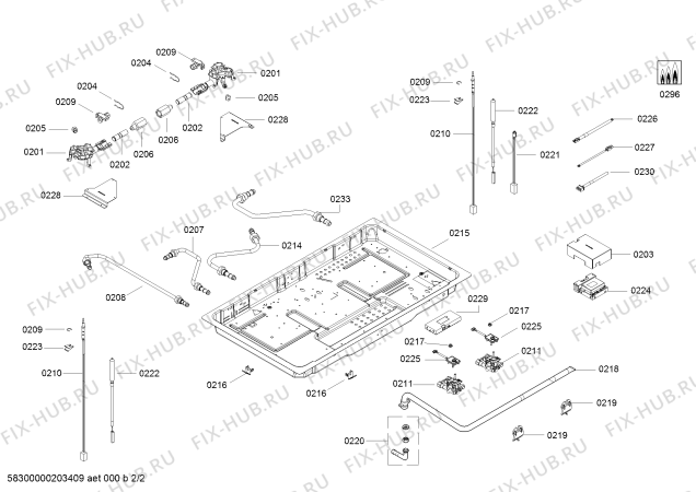 Взрыв-схема плиты (духовки) Siemens ER9PL231MP - Схема узла 02