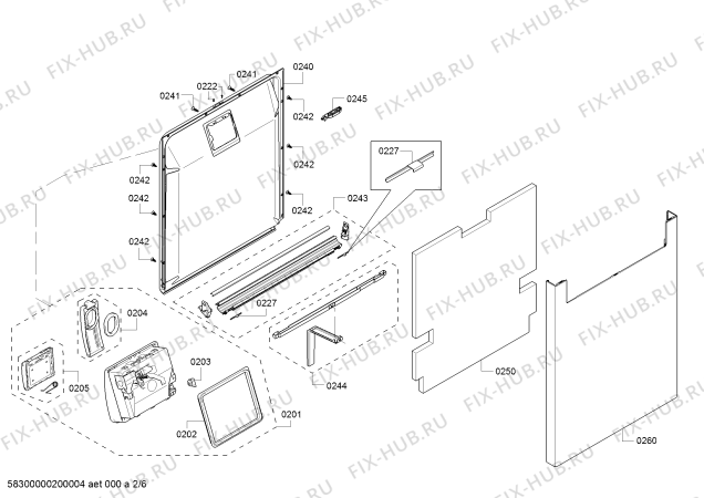 Схема №2 SHE53T56UC с изображением Набор кнопок для посудомойки Bosch 00751539