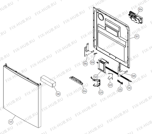 Взрыв-схема посудомоечной машины Gorenje DM 15 Charmant SF   -White Bi (900000988, DW20.1) - Схема узла 05