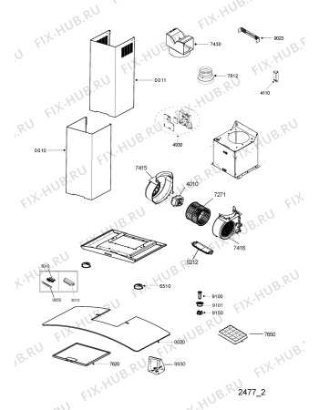 Схема №1 208262704406 6811639 с изображением Запчасть для вытяжки Whirlpool 482000008951