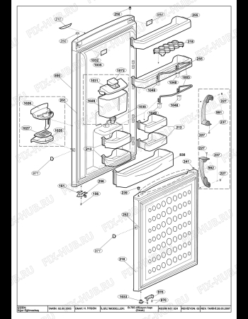 Взрыв-схема холодильника Beko BEKO CHE 40000 D (7209248713) - DOOR ASSEMBLY