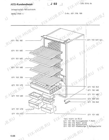 Взрыв-схема холодильника Aeg 621336108 CH - Схема узла Section1