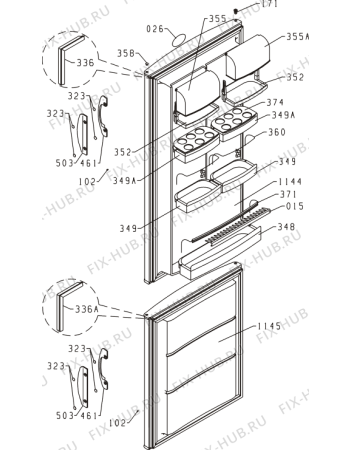 Взрыв-схема холодильника Gorenje RC4181AWV (390416, HZDS2626) - Схема узла 02