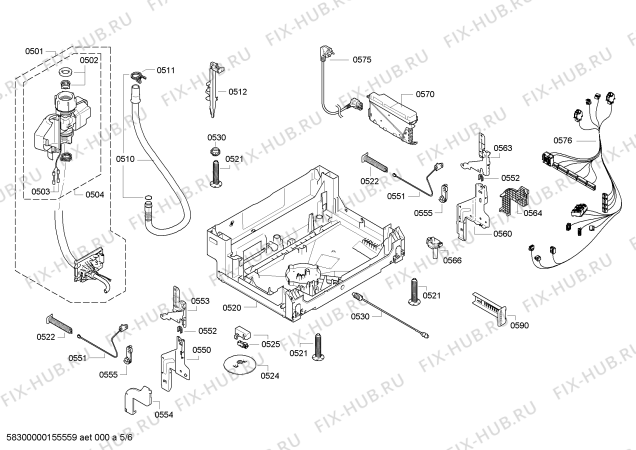 Схема №2 SBV63M00AU с изображением Набор кнопок для посудомоечной машины Bosch 00615677