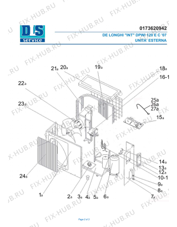 Схема №1 DPWI 120 EC 07 с изображением Сенсор для сплит-системы DELONGHI GR1129