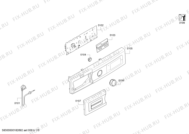 Схема №2 CMG100DTR, tbd с изображением Панель управления для стиралки Bosch 11004654