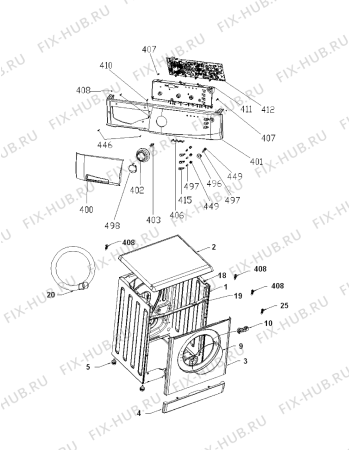 Схема №2 AWG 1510/H с изображением Ручка (крючок) люка для стиральной машины Whirlpool 480111101863