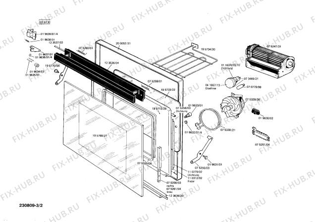 Схема №2 HB6130 с изображением Переключатель для духового шкафа Siemens 00020447