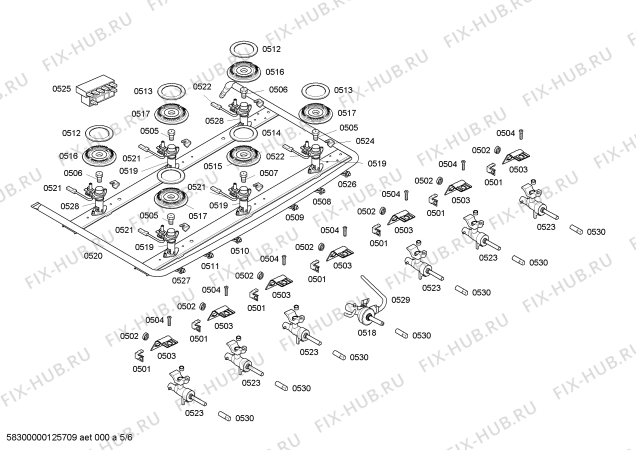 Взрыв-схема плиты (духовки) Bosch HEK43X34ED STYLE GRILL II INOX EMB GE BIV VS - Схема узла 05