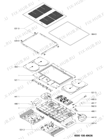 Схема №1 CTAI9640FFSIN (F101073) с изображением Поверхность для плиты (духовки) Indesit C00398025