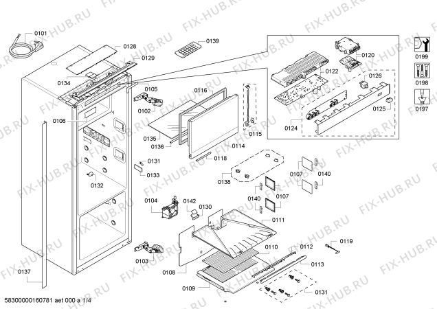 Схема №1 K8125X0 с изображением Крепеж для холодильника Bosch 00617421