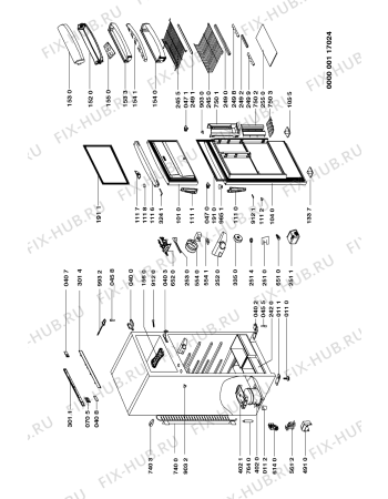 Схема №1 ART 971/H/DBLUE с изображением Элемент корпуса для холодильной камеры Whirlpool 481245298173