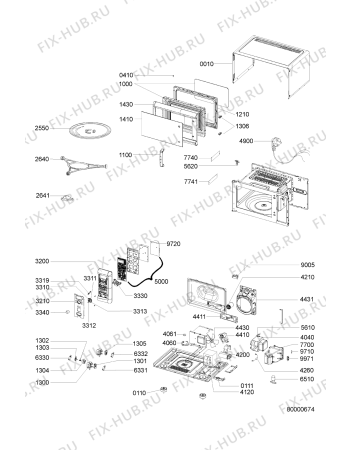 Схема №1 VT 251/WH с изображением Прокладка для микроволновой печи Whirlpool 481253268152