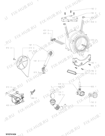 Схема №2 WWDC640013 (F091419) с изображением Руководство для стиралки Indesit C00365085