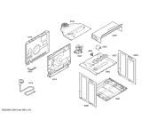 Схема №4 HEV42S320 Horno bosch pol.mltf_basc.blanc.reloj et с изображением Передняя часть корпуса для плиты (духовки) Bosch 00442837