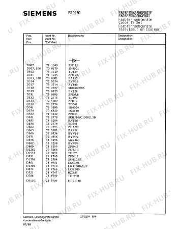 Схема №2 FC9230 с изображением Плата для телевизора Siemens 00754571