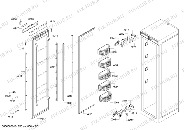 Схема №1 FI24DP32 с изображением Модуль управления для холодильника Siemens 00707238