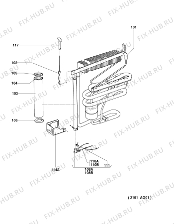 Взрыв-схема холодильника Dometic RM2193 - Схема узла Cooling generator