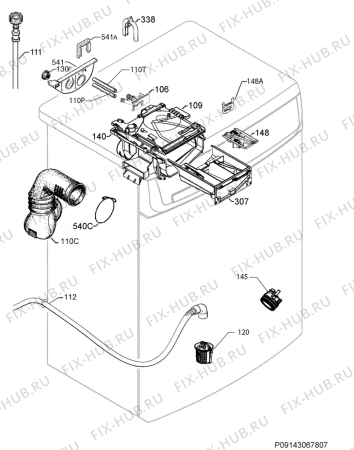 Взрыв-схема стиральной машины Zanussi ZWH7120P - Схема узла Hydraulic System 272