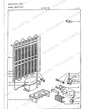 Взрыв-схема холодильника Gaggenau IK191016 - Схема узла 19