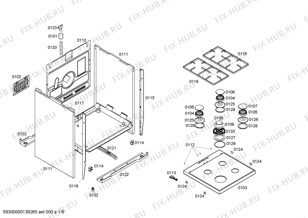 Схема №2 HSV746055T с изображением Кабель для духового шкафа Bosch 00644636