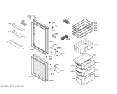 Схема №1 KGV33Y40 с изображением Дверь морозильной камеры для холодильной камеры Bosch 00681381