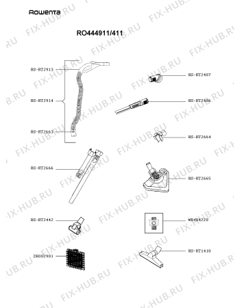 Схема №1 RO444911/411 с изображением Другое для пылесоса Rowenta RS-RT3386