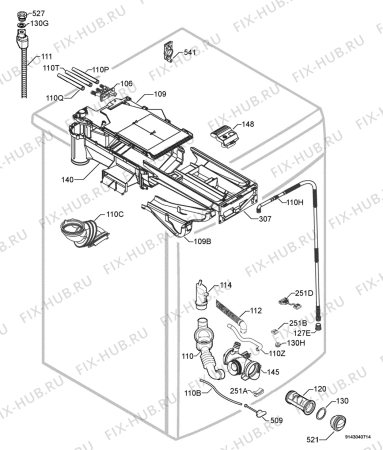 Взрыв-схема стиральной машины Husqvarna Electrolux QW14695 - Схема узла Hydraulic System 272