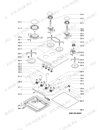 Схема №1 AKT424WH (F096534) с изображением Другое для электропечи Indesit C00403833