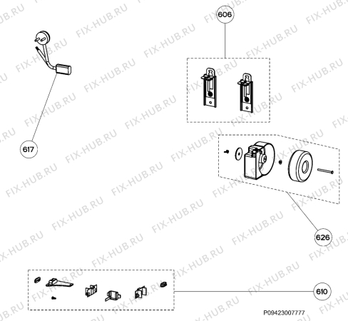 Взрыв-схема вытяжки Electrolux EFC90245X - Схема узла Accessories