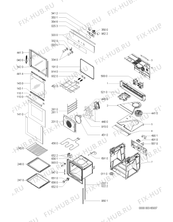 Схема №1 AKZ 431/03 AL с изображением Субмодуль для плиты (духовки) Whirlpool 481221458303