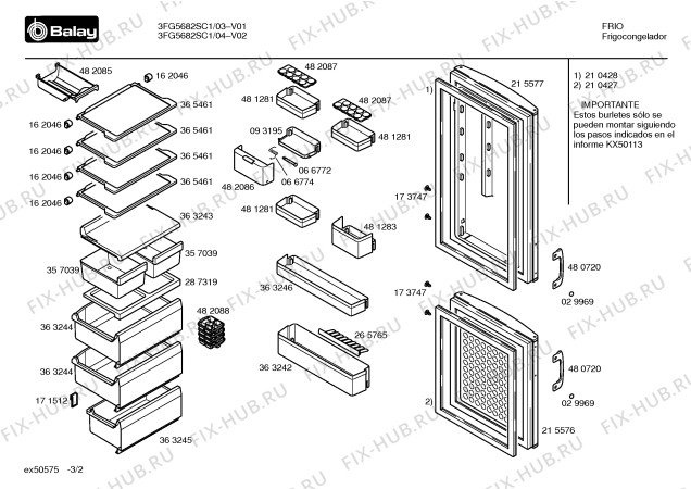 Схема №2 KG27VF6 с изображением Поднос для холодильника Bosch 00481283