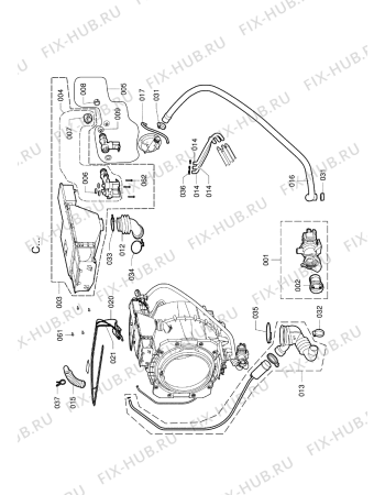 Схема №2 WA 6960 li с изображением Винтик для стиралки Whirlpool 481250218713