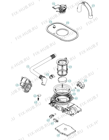 Взрыв-схема посудомоечной машины Asko D5425 DK   -Stainless (367872, DW90.1) - Схема узла 04