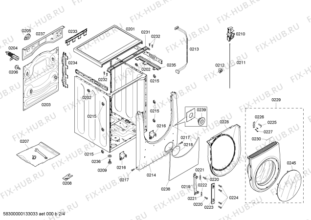 Схема №2 WFMC8400UC Nexxt 800 Series с изображением Модуль управления для стиралки Bosch 00665847