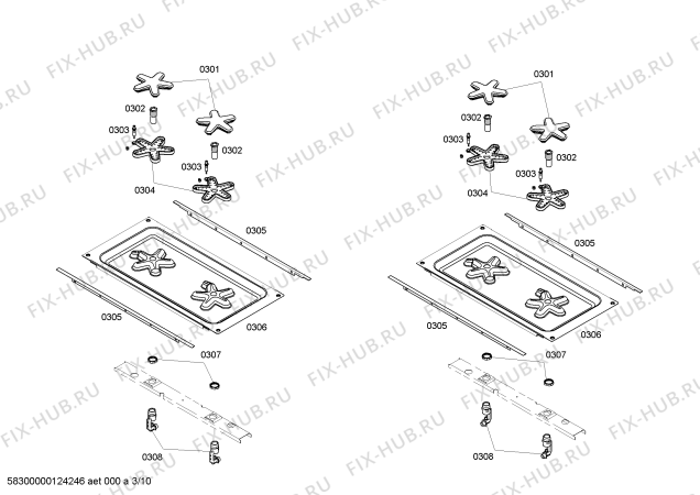 Схема №2 PRL304EH с изображением Соединительный кабель для плиты (духовки) Bosch 00643507