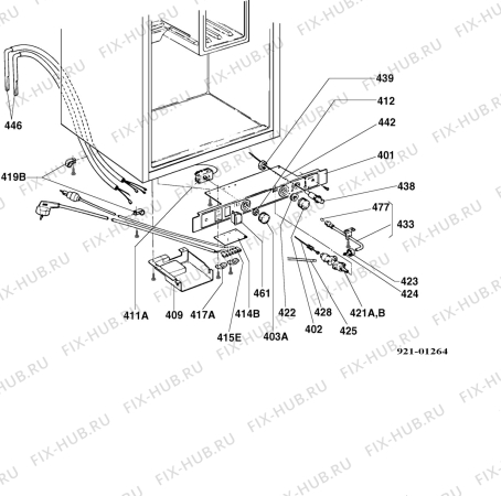 Взрыв-схема холодильника Privileg 001110_40942 - Схема узла Armature/fitting