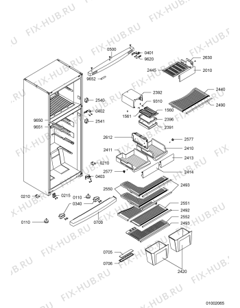 Схема №2 WBM 650/WH с изображением Рукоятка для холодильника Whirlpool 480132101041