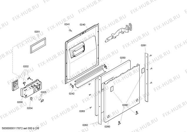 Взрыв-схема посудомоечной машины Bosch SGV09T23EU - Схема узла 02