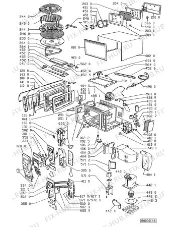 Схема №1 AVM 689 IX с изображением Часть корпуса для микроволновки Whirlpool 481945948855